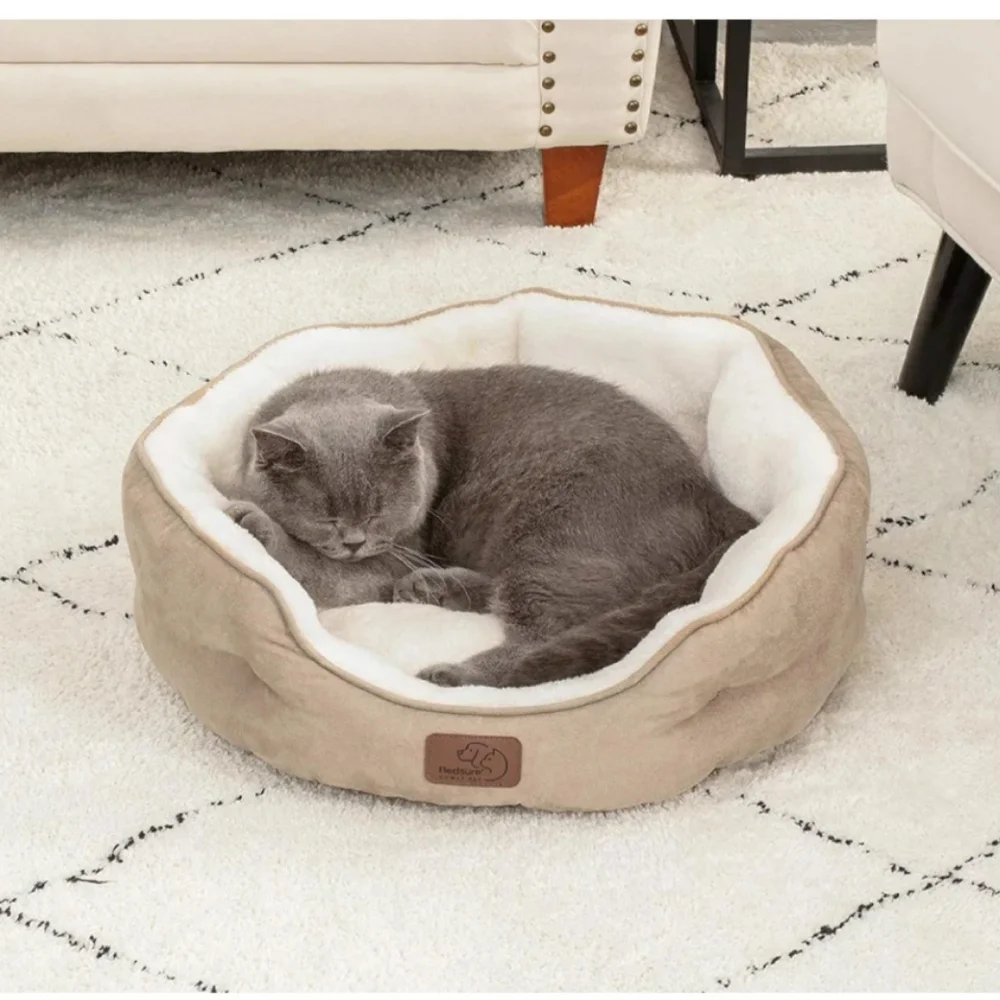 Bedsure Tan and Cream Pet Bed